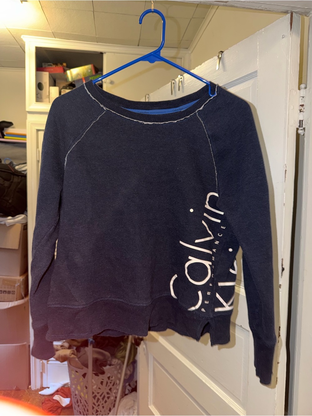 Calvin Klein Performance White Stitch Pullover Sweatshirt